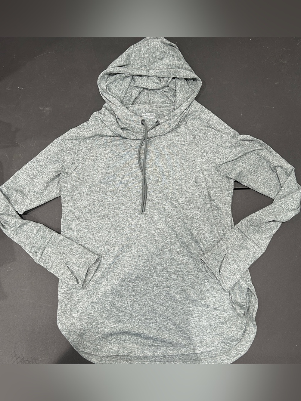 Athleta Womens Lightweight Pullover Mock neck Hoodie Size Medium Color: Grey